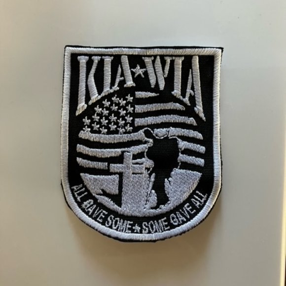 KIA-WIA patch Killed in Action Wounded in Action patch WHITE - Picture 2 of 3